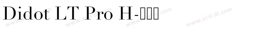 Didot LT Pro H字体转换